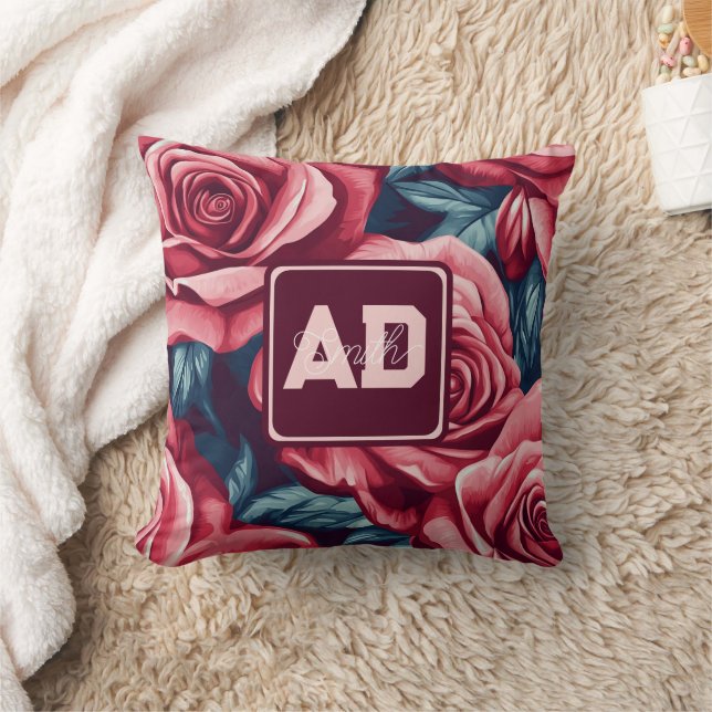 Modern Home Decor Rose Family Pillow (Blanket)