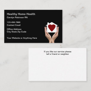 Modern Home Health Medical Business Cards