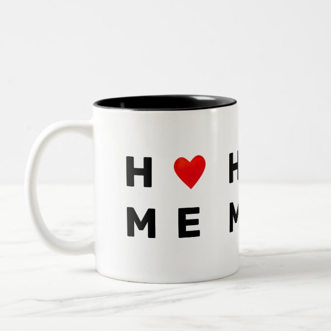 Modern Home & Heart Two-Tone Coffee Mug (Left)