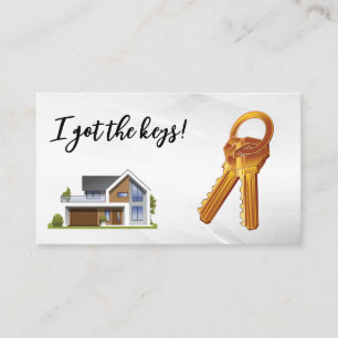 Modern Home House Keys Business Card