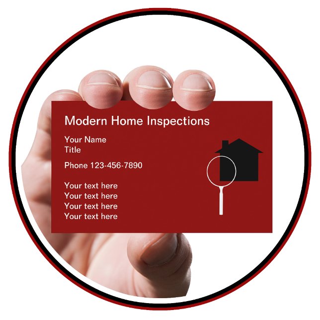 Modern Home Inspection Business Card Template (Creator Uploaded)