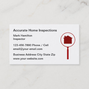 Modern Home Inspection Business Cards