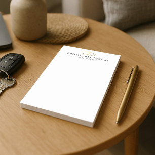 Modern Home Logo Gold Real Estate, Realtor Post-it Notes