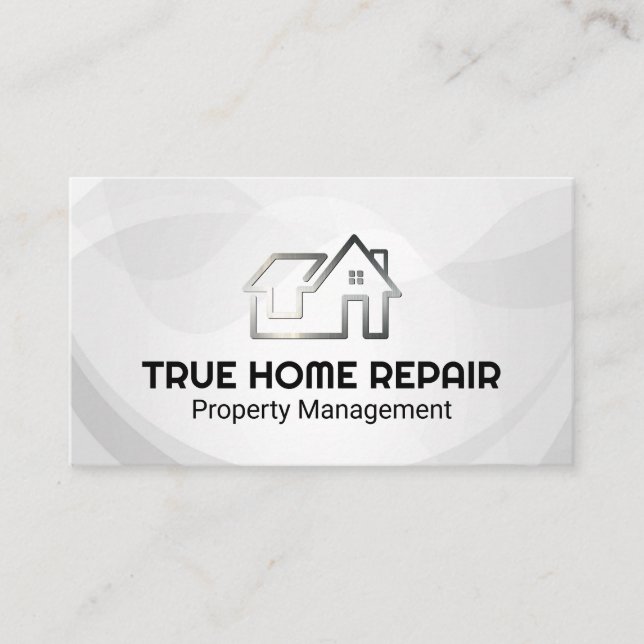 Modern Home Logo | Property Repair Business Card (Front)