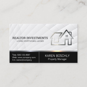 Modern Home Logo   Real Estate   Properties Business Card