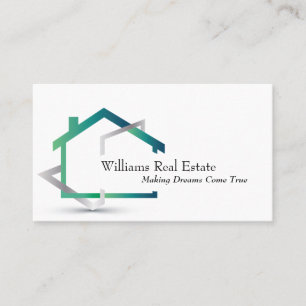 Modern Home Real Estate Realtor Business Card