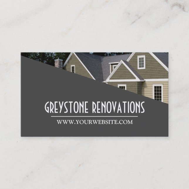 Modern Home Renovations Business Card (Front)