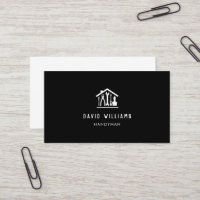 Modern Home Repair Handyman Logo Black