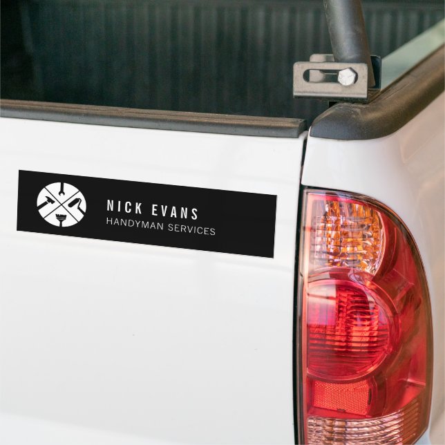 Modern Home Repair Logo Bumper Sticker (On Truck)