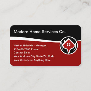 Modern Home Services Business Cards