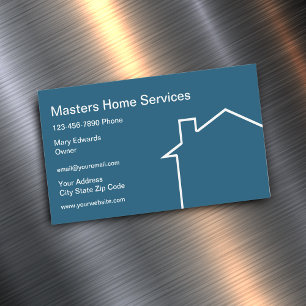 Modern Home Services Magnetic Business Card