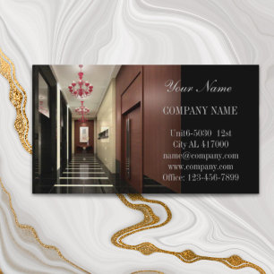 Modern Home Stager Renovation interior designer Business Card