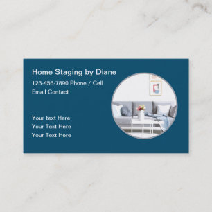 Modern Home Staging Services Business Card