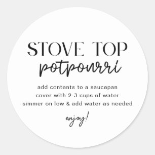 Modern Homemade Christmas Stovetop Potpourri Classic Round Sticker