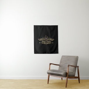 Modern Homemade coffee Bakery custom Business Logo Tapestry