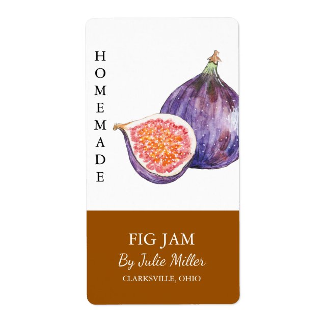 Modern Homemade Fig Jam Label (Front)