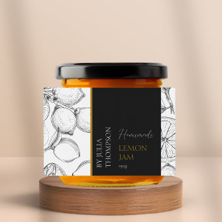 Modern Homemade Lemon Jam Label
