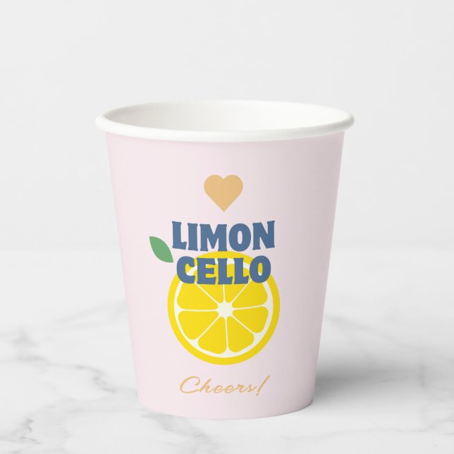 Modern Homemade Limoncello Lemon Liquor Paper cup (Front)