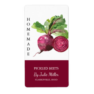 Modern Homemade Pickled Beets Label