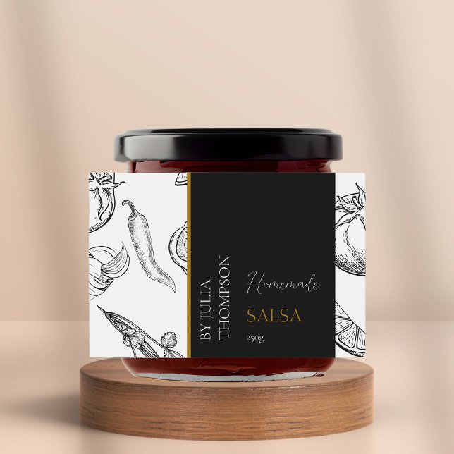 Modern Homemade Tomato Salsa  Label (Creator Uploaded)