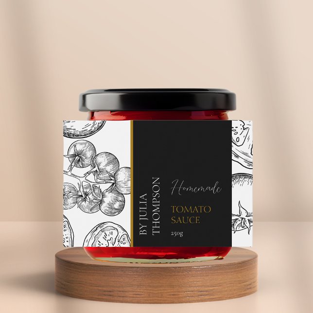 Modern Homemade Tomato Sauce Label (Creator Uploaded)