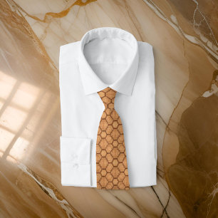Modern Honeycomb Butterscotch Tie
