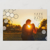 Modern Honeycomb Save The Date | Photo