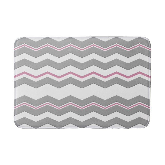 Modern Horizontal Chevron with any Colour Bath Mat (Front)