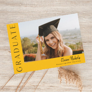 Modern Horizontal Photo Graduation Invitation
