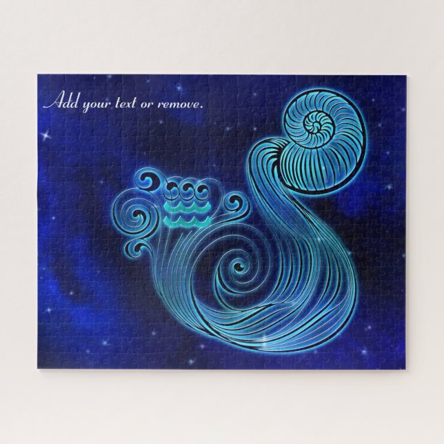 Modern horoscope astrology Aquarius zodiac sign, Jigsaw Puzzle (Horizontal)