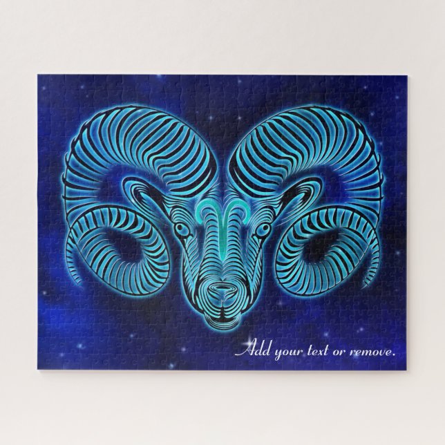 Modern horoscope astrology Aries zodiac sign, Jigsaw Puzzle (Horizontal)