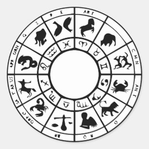modern horoscope zodiac astrology gold stickers