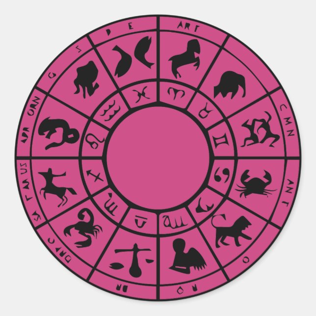 modern horoscope zodiac astrology gold stickers (Front)