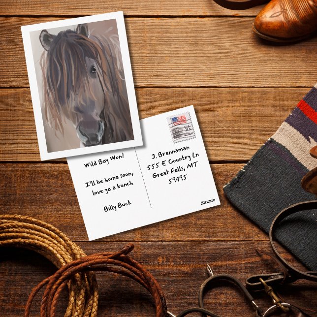 Modern Horse Painting Postcard (Creator Uploaded)