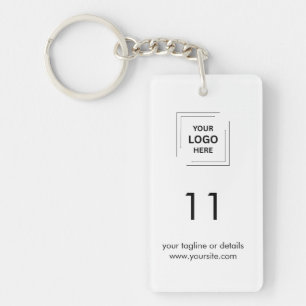 Modern Hospitality Room Number Logo Design Key Ring