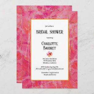 Modern Hot Colour Invitation
