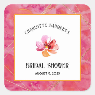 Modern Hot Colour  Square Sticker