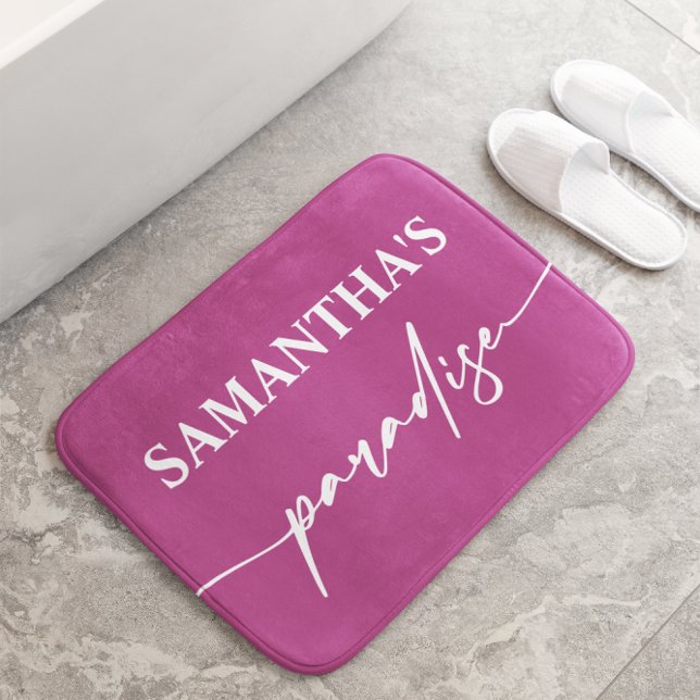 Modern Hot Pink Bath Mat (Creator Uploaded)