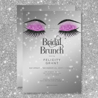 Modern Hot Pink Glam Eyes Bridal Brunch