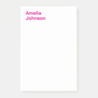 Modern Hot Pink Name Minimalist Professional