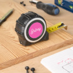 Modern Hot Pink  Personalised Monogram and Name  1<br><div class="desc">Introducing our Modern Hot Pink Personalised Monogram and Name Tape Measure, a stylish and practical addition to your toolkit. This tape measure features a vibrant hot pink design, personalised with your monogram and name for a touch of individuality. Ideal for home projects, DIY tasks, or professional use, it combines functionality...</div>