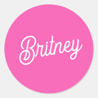Modern Hot Pink Personalised Monogram and Name