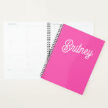 Modern Hot Pink  Personalised Monogram and Name  Planner<br><div class="desc">Stay organised in style with our Modern Hot Pink Personalised Monogram and Name Planner. This vibrant planner features a striking hot pink cover, personalised with your monogram and name, making it both functional and fashionable. Designed to help you manage your schedule with ease, it includes ample space for daily, weekly,...</div>