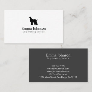 Modern Hound logo Dog Walking Business Card