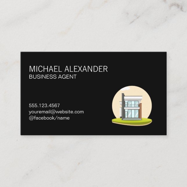 Modern House Business Card (Front)
