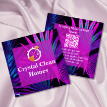 Modern House Cleaning Maid Logo QR Code