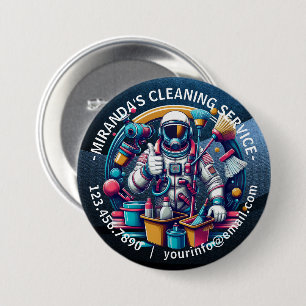 Modern House Cleaning Maid Service Housekeeping 7.5 Cm Round Badge