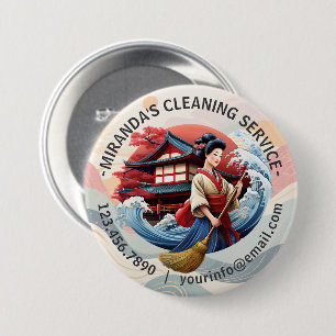 Modern House Cleaning Maid Service Housekeeping 7.5 Cm Round Badge