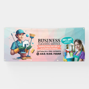 Modern House Cleaning Maid Service Housekeeping Banner