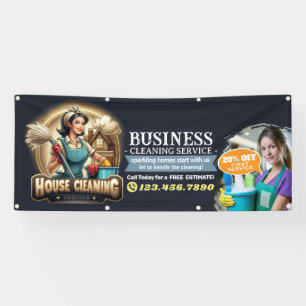 Modern House Cleaning Maid Service Housekeeping Banner